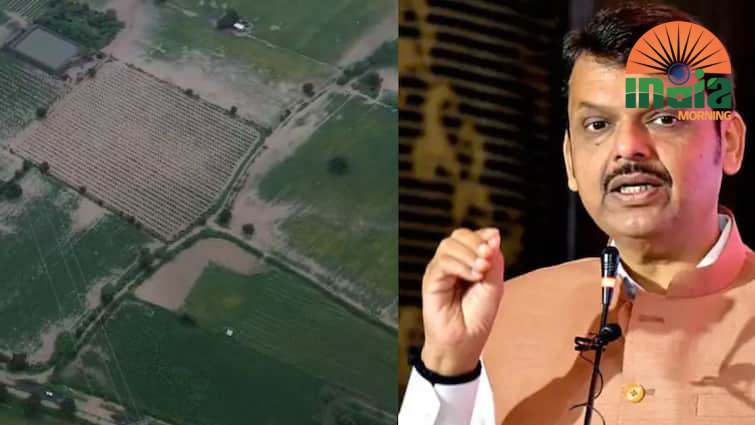 फडणवीस पूरग्रस्त मदत – मुख्यमंत्री माढा भेटीत घोषणा करताना