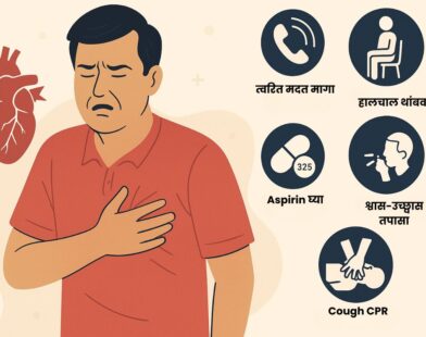 हार्ट अटॅक दरम्यान करावयाचे ५ उपाय