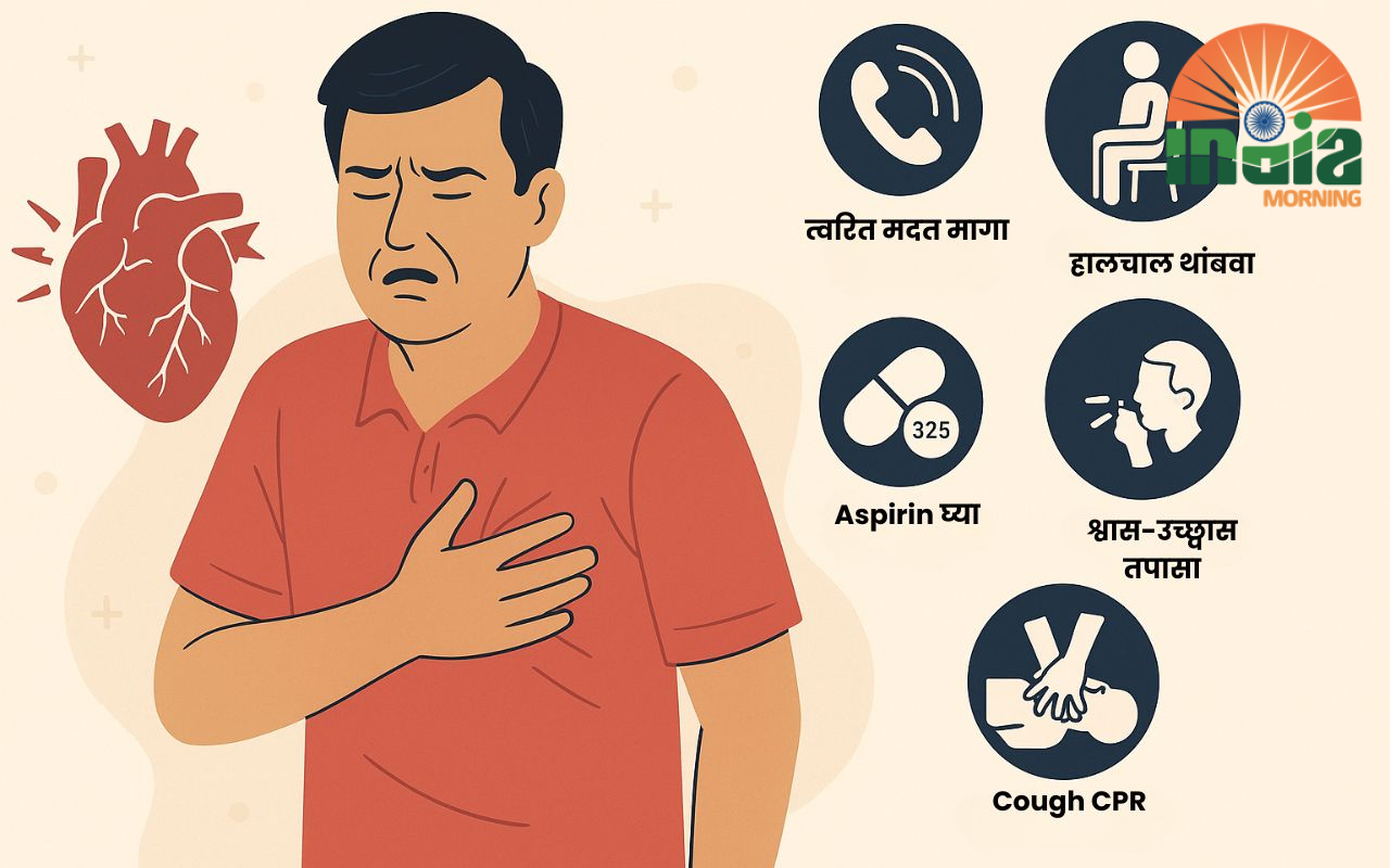 हार्ट अटॅक दरम्यान करावयाचे ५ उपाय