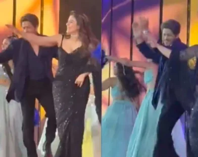 शाहरूख-काजोल स्टेजवर रोमँटिक परफॉर्मन्स