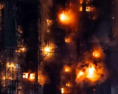 Firefighters respond to deadly Hong Kong tower blaze at Wong Fuk Court