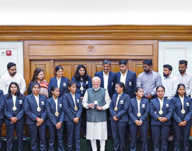 Blind Women Cricket Players Meet PM Modi