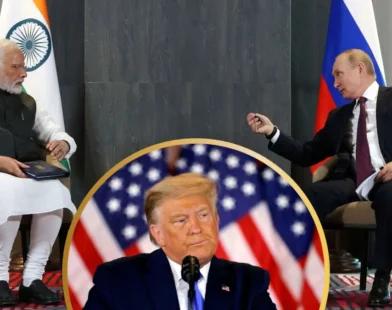 डोनाल्ड ट्रम्प भारताबाबत टॅरिफ कमी करण्याचे संकेत देताना