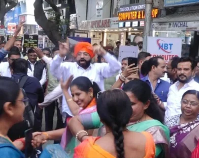 नागपुरात भाजप कार्यकर्त्यांचा बिहार विजय जल्लोष